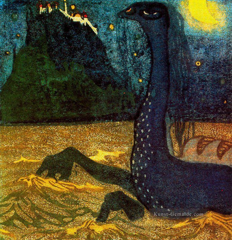 Moonlight Nacht Wassily Kandinsky Ölgemälde